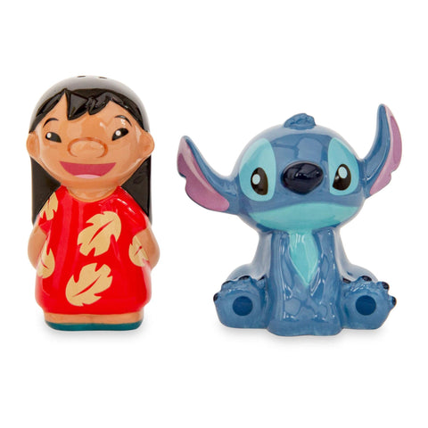Disney Lilo & Stitch Ceramic Salt and Pepper Shakers, Set of 2 | Spice Dispenser Storage Canisters