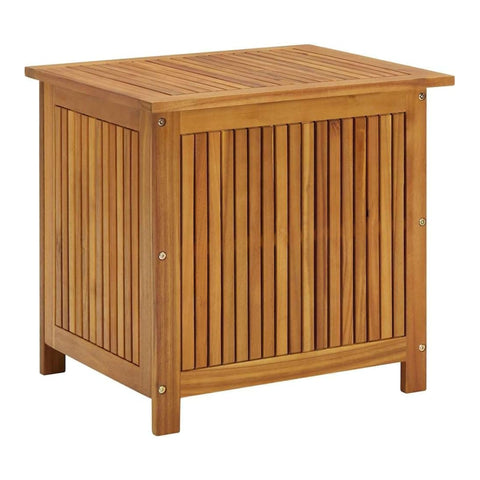 Oakestry Premium Solid Acacia Wood Outdoor Storage Chest With Water Resistant Interior Bag And Lock Ready Hinged Deck Box Designed to Store Patio Cushions Pool Toys Garden Tools Outdoor Accessories