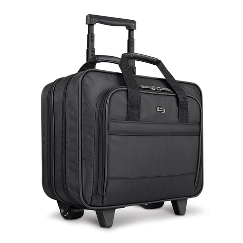 Solo New York Rolling Case with Wheels - Roller Laptop Bag, Wheeled Briefcase for Women & Men, Carry On Size for Travel, Fits 15.6" Computer - Carnegie, Black