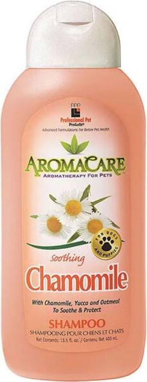 PPP AromaCare Chamomile Shampoo for Sensitive Dogs - Nourishes & Moisturizes Fur & Coat - Chamomile & Oatmeal - 13.5 fl oz