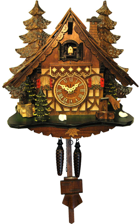 Alexander Taron Importer 409Q - Engstler Battery-Operated Cuckoo Clock - Full Size - 12"" H x 12"" W x 7"" D