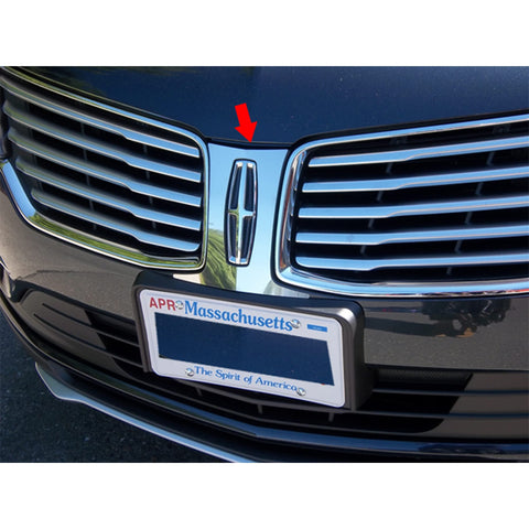 QAA is Compatible with 2015-2018 Lincoln MKC 1 Piece Stainless Front Grille Accent Trim, Logo Surround SG55640