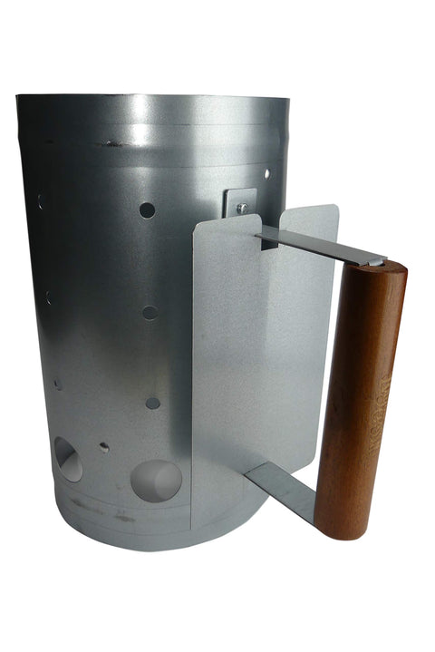 Bayou Classic Charcoal Starter Features Shielded Hardwood Handle Perfect Addition For Any Charcoal Grill