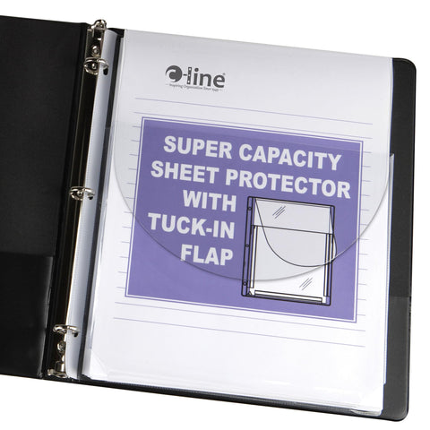 C-Line 61027 Super Capacity Sheet Protector with Tuck-In Flap, 200", Letter Size (Pack of 10)
