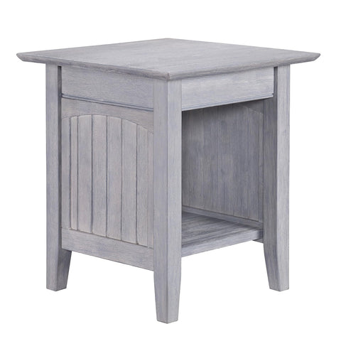 Atlantic Furniture Nantucket End Table, Driftwood, 20" x 20"