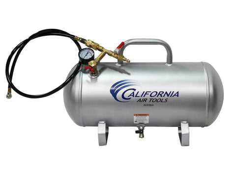 California Air Tools CAT-AUX05A Lightweight Portable Aluminum Air Tank, 5 Gallon, Silver