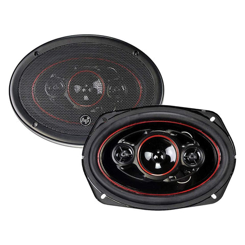 Audiopipe CSL6924R Speaker 6x9 4-Way [Pair] 500 Watt Injection Cone with Rubber Surround