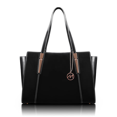 McKlein ALDORA, Leather Ladies' Tote with Tablet Pocket, Laptop Bag for Women Lightweight Leather, Computer Tote Bag, Briefcase Large Capacity Handbag Shoulder Bag