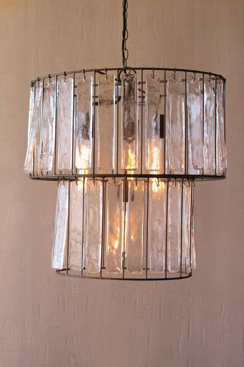 Kalalou CQ7411 Transitional Pendant in Bronze/Dark Finish, 9.50 inches