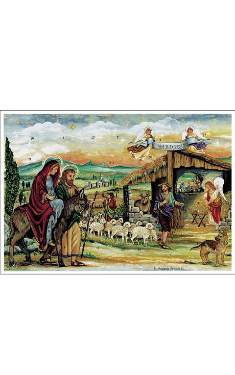 Alexander Taron Importer 10080 Korsch Advent-Nativity Scene-8" H x 11.5" W x .1" D, Brown