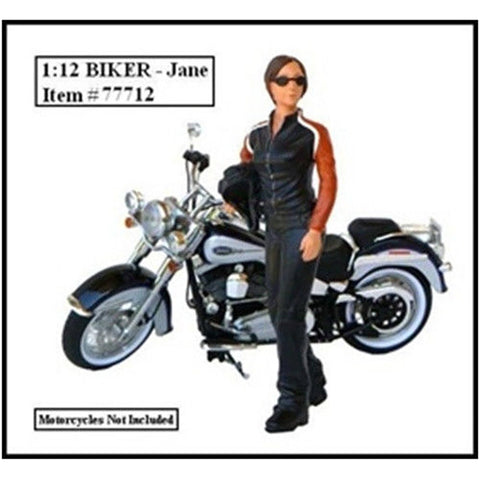 American Diorama Biker Jane Figure for 1:12 Models