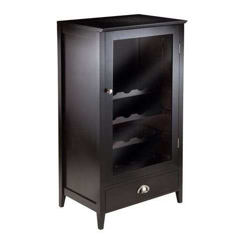 Winsome Wood 20-Bottle Shelf Modular Bordeaux Wine Cabinet, Espresso