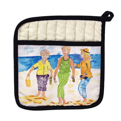 Betsy Drake PT415 Grandma at The Beach Pot Holder