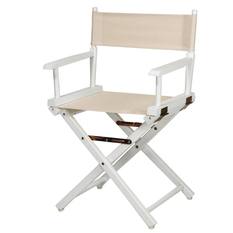 Casual Home 18" Director's Chair White Frame with Wheat Canvas