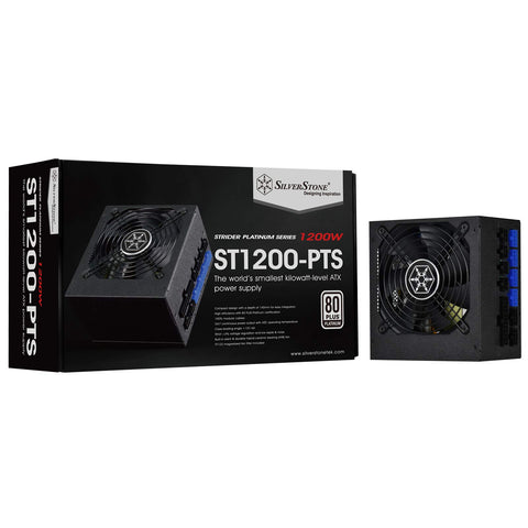 Silverstone Technology 1200 Watt Fully Modular 80 Plus Platinum Power Supply in Ultra Compact 140MM in Depth ST1200-PTS
