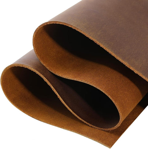 TUZECH Full Grain Genuine Cowhide Leather Sheets for Crafts – 2mm Thick Squares for Leather Craft Projects (12 x 12 Inches, Dark Brown)