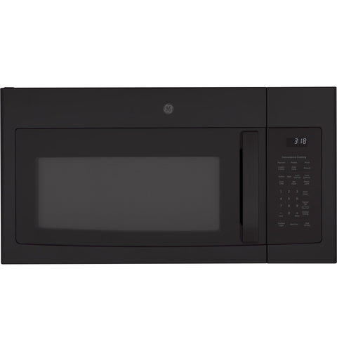 GE Over-the-Range Microwave Oven with Recirculating Venting, 1.8 Cu. FT, 900W, 12.8” Removable Turntable, 10 Power Levels, Black