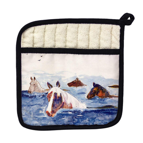 Betsy Drake PT151 Chincoteague Ponies Pot Holder