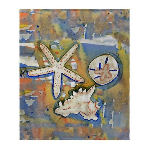 Betsy Drake Interiors Beach Treasures Fleece Blanket