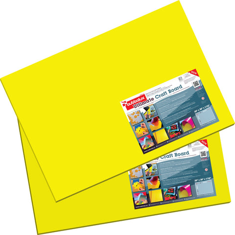 Craftex Bubbalux Yellow, CraftTex Bubbalux Craft Board, Daffodil, 2 Sheets, Large 508 x 762mm, 508 x 762 mm