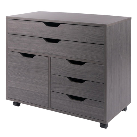 Winsome Halifax Mobile Storage Cabinet with Doors & Drawers, Stylish & Functional Home Storage Cabinet for Filing, Kitchen Organization, Moveable Furniture for Office, Dorms, Apartments