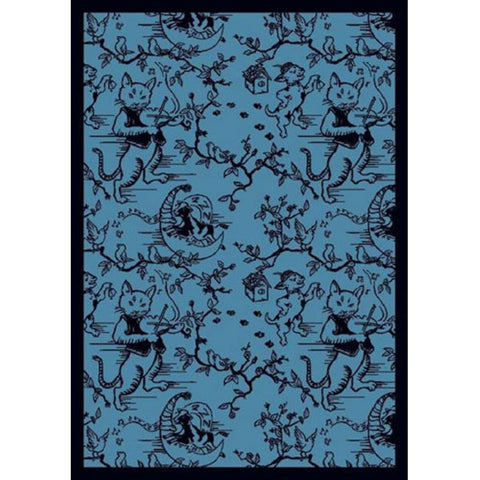 Joy Carpets Kaleidoscope Fancy Fiddler Whimsical Area Rugs, Blue