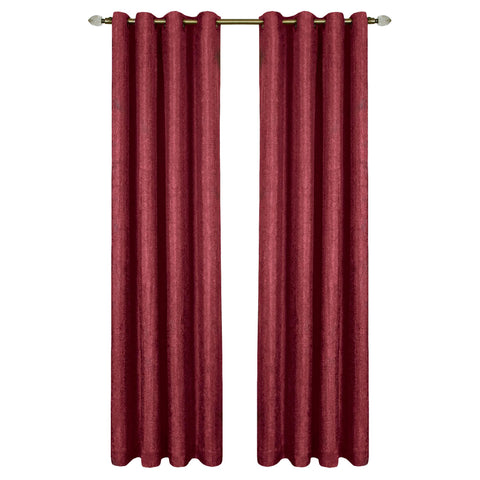 ACHIM Light Filtering Curtain Panels for Windows - 52" x 63" - Burgundy - Room Darkening Lined Grommet Drapes for Bedroom & Living Room - Polyester, Machine Washable