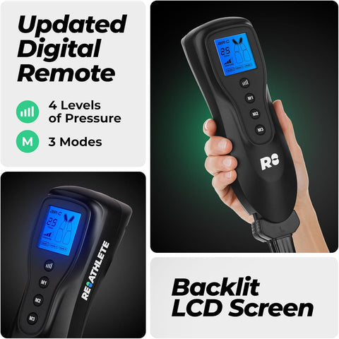 REATHLETE Leg Massager - Full Leg Massager for Circulation and Pain Relief, 4 Modes of Massage | Thigh, Calf, Foot Massager | Air Compression Leg Massager