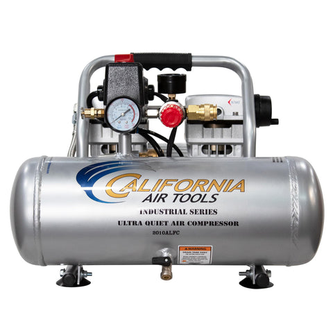California Air Tools 2010ALFC 1.0 HP Ultra Quiet and Oil-Free Air Compressor, 2 Gallon Aluminum Tank, 60 dBA Noise Level, Industrial Series