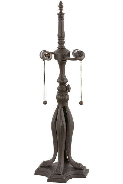 Meyda Tiffany 24043 Traditional Two Light Table Base Hardware from Long-Legged Lionfoot Collection in Bronze/Dark Finish, 8.00 inches