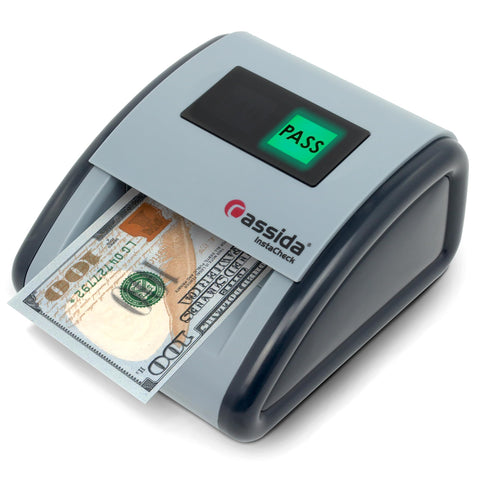 Cassida InstaCheck Small Footprint, Easy to Read Automatic Counterfeit Detector with Infrared, Magnetic and Ultraviolet Sensors, Compact and Lightweight Grey 11-3/4" x 9-1/2"