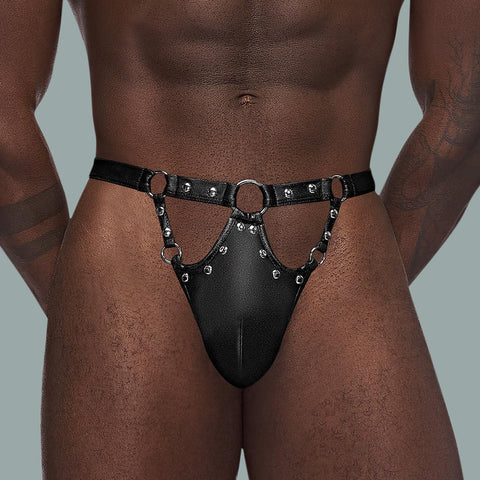 Male Power Men's Fetish Lingerie, Jouster, Black, Small/Med