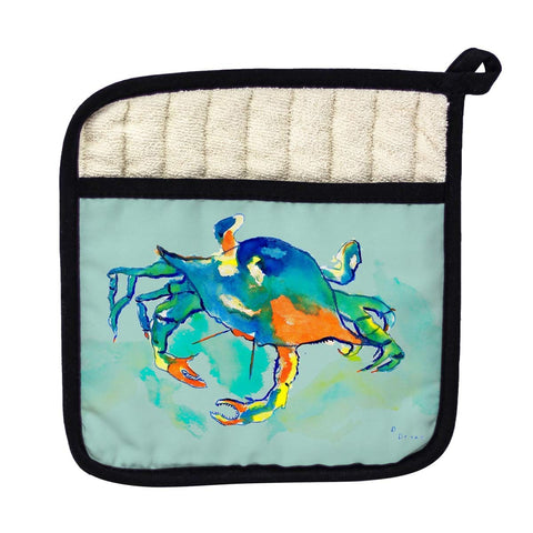 Betsy Drake PT107 Orange Crab Pot Holder