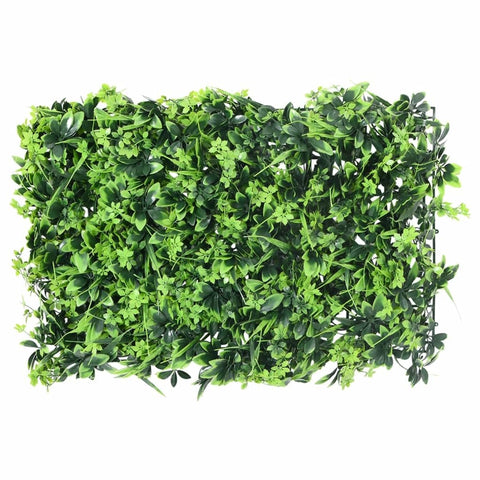 vidaXL Artificial Leaf Fence Set of 24 Panels Green UV Resistant Garden Decoration Privacy Screen Indoor Outdoor 15.7x23.6 in Fences Trellis Leaves Hedge Plant Wall Hedges