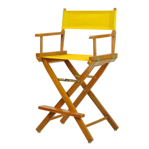 Casual Home 220-05/021-34 Director Chair 24" - Counter Height Honey OakFrame/Gold Canvas