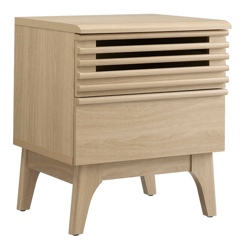 Modway Render Mid-Century Modern, Nightstand, Oak