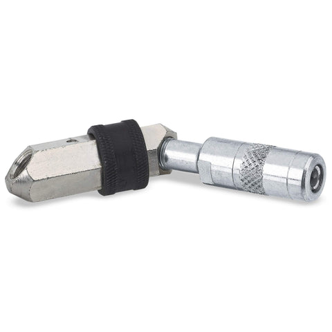 LUMAX LX-1406 Silver 360 Degree Swivel Grease Coupler,1/8" NPT Female Inlet, 45 Degree Angle Gives Easy Access to Most Grease Fittings