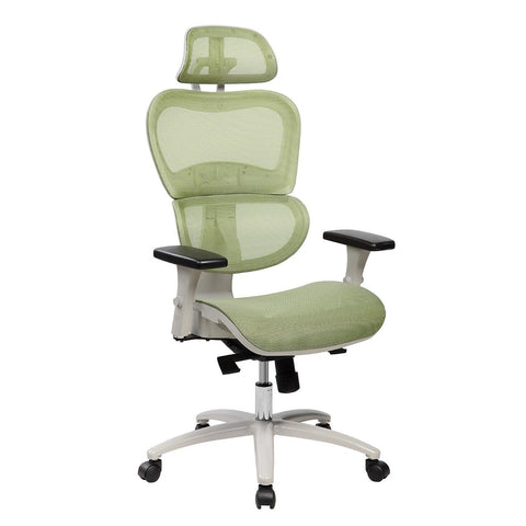 Techni Mobili High Back Mesh Office Executive Chair with Neck Support. Color: Green