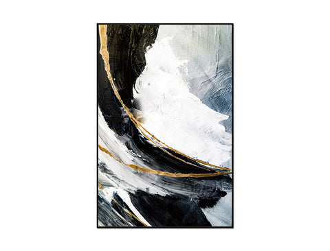 Whiteline Modern Living Ari Canvas Wall Art, 48" x 32", Black PS Frame, Modern Abstract Design, Ready to Hang