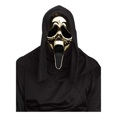 Fun World Officially Licensed Ghost Face Gold Chrome Plated Mask