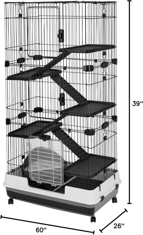 A&E Cage Co. 39"X26" Deluxe 6 Level Small Animal Cage/Pet kennels Habitat Supplies XL