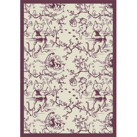 Joy Carpets Kaleidoscope Fancy Fiddler Whimsical Area Rugs, Dark Beige