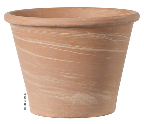 Deroma Cerruti 1881 Made in Italy Duo White Bassam (6.7 inches (17 cm)), Ceramic, Deroman, Unyaked Pot, Gardening, *Italian Terracotta Pot, Planter