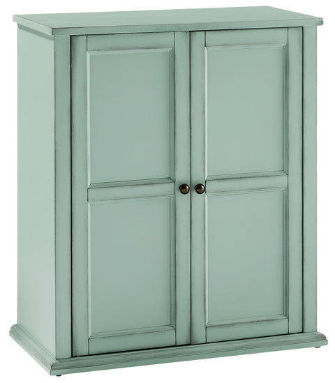 Crosley Furniture Holbrook Traditional Stackable Kitchen Storage Pantry, Accent Cabinet, Bathroom Storage, Distressed Seafoam Blue