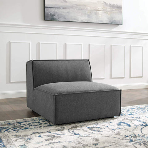 Modway EEI-3872-CHA Restore Sectional Sofa Armless Chair, Charcoal