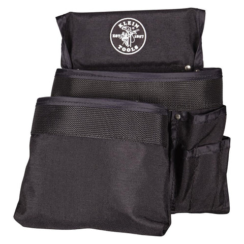Klein Tools 5701 Tool Pouch, PowerLine Series Utility Pouch Fits Tool Belts up to 2.5-Inch, Strong Rivet Reinforced Stitching, 8-Pocket