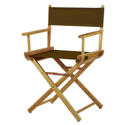 Casual Home 200-00/021-45 Director's Chair Canvas 18" - Classic Height Natural Frame/Brown