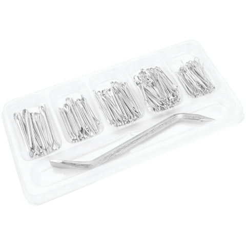 Performance Tool 1536 145 pc. Cotter Pin Set w/Removal Tool, Galvanized Steel, Steel Removal Tool, Storage Case