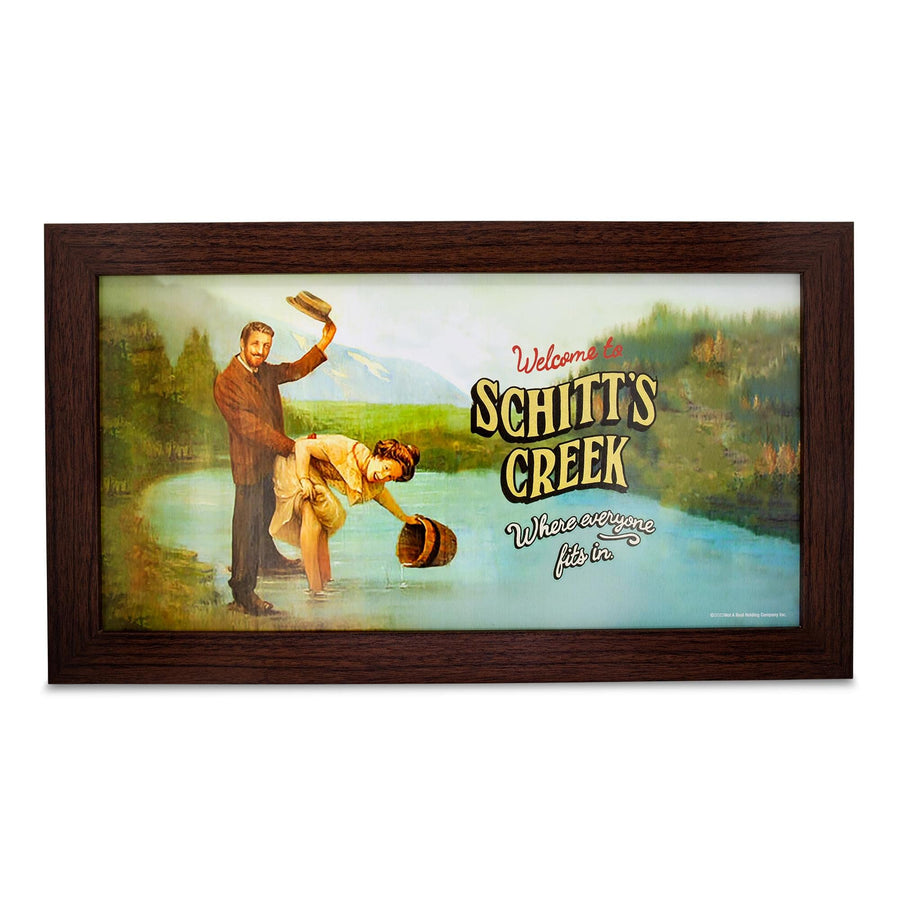 Schitt's Creek Welcome Sign Replica Framed MDF Hanging Wall Art | Ready To Display Home Decor | 10 x 18 Inches