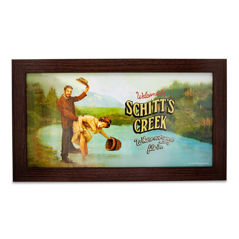 Schitt's Creek Welcome Sign Replica Framed MDF Hanging Wall Art | Ready To Display Home Decor | 10 x 18 Inches